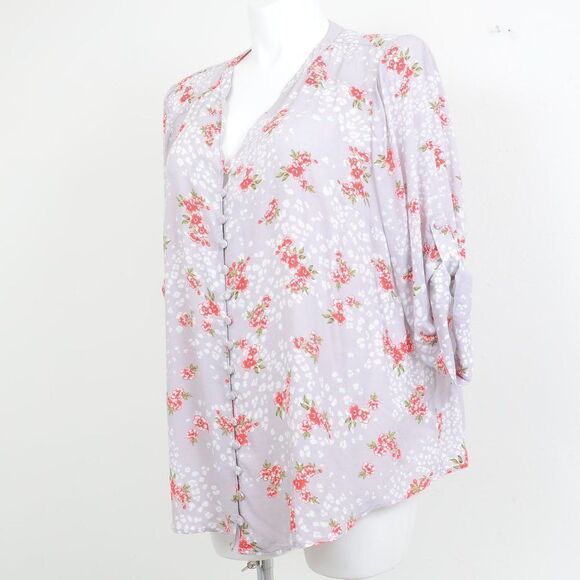 Torrid Harper Leopard Floral Challis Blouse Plus Size 2X - Picture 7 of 11